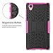 Sony Xperia L1 Case,Mama Mouth Shockproof Heavy Duty Combo Hybrid Rugged Dual Layer Grip Cover with Kickstand for Sony Xperia L1 (with 4 in 1 Packaged),Pink