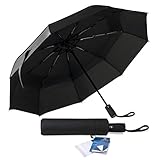 Pixi Air Travel Umbrella- Top Windproof Compact Double Canopy Lightweight Wind Resistant & Sunproof Umbrella- Best Folding Sturdy Auto Open/ Close Portable Umbrella, Easily Carried In All Your Travels