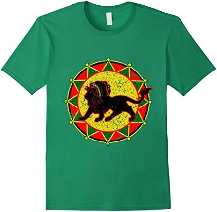 Men's Vintage Jah King Rasta Lion T-Shirt 3XL Kelly Green