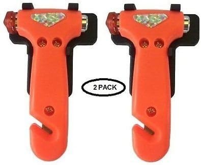 Zone Tech 2x Car Window Breaker Seat Belt Safety Emergency Hammer Cutter Tool