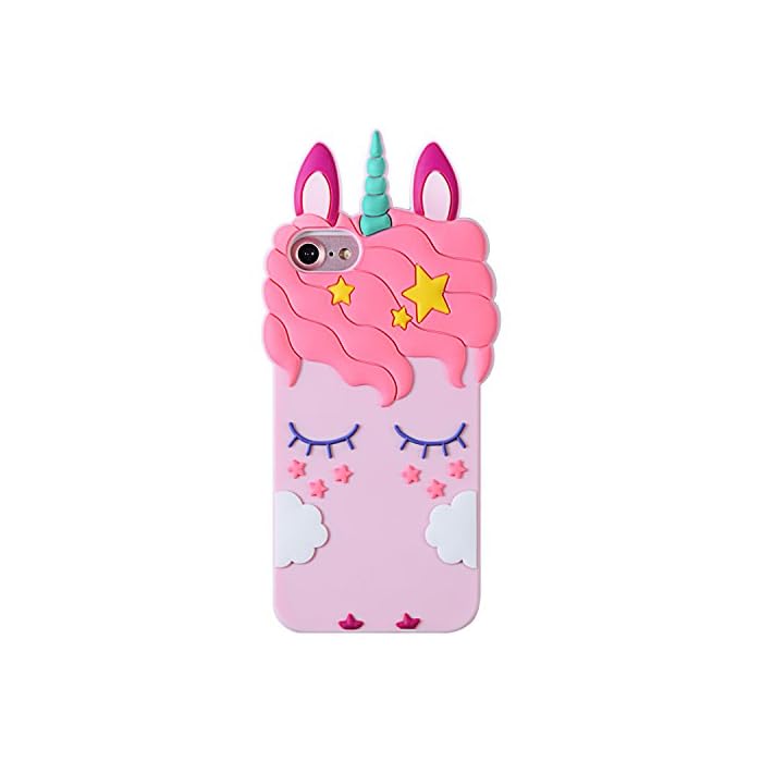 Buy Iphone 7 Case Iphone 8 Pink Unicorn Cases Joyleop Cartoon Soft Silicone Cute 3d Fun Cover Kawaii Unique Kids Girls Lady Gift Lovely Animal Character Rubber Shockproof Protector For Iphone 7 8 4 7