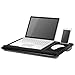 LapGear Home Office Pro Lap Desk with wrist rest, mouse pad, and phone holder – Black Carbon – Fits up to 15.6 Inch laptops – Style No. 91598thumb 4