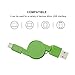 USB Retractable Cable, FiveBox Premium 4-Pack High Speed 2.5FT USB 2.0 A Male to Micro B Sync Data & Charge Cable for Android, Samsung Galaxy, HTC, LG, Sony, BlackBerry and More Android Device