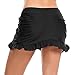 Avidlove Swim Skirt Womens Stylish Overlapping Ruffle Skirts Solid Bikini Bottom Built-in Brief XS-M