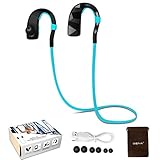 Bluetooth Headphones, Dizaul Sport Stereo In-Ear Sweatproof Noise Cancelling Headphones with mic for iPhone 7 Samsung Galaxy S7 edge and Android Phones(Blue)