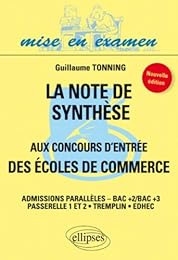 La  note de synthèse aux concours d'entrée des écoles de commerce