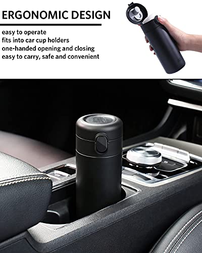 FACE Leakproof Travel Mug Insulated Coffee Mug for Hot Drinks Double Walled Coffee Flask Vacuum BPA Free Water Bottle 350ml