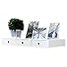 Wallniture Wall Mountable Floating Shelf Storage Organizer with 3 Drawers in White