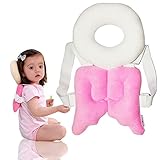 Baby Protector - Baby Ajustable Head Shoulder Safety Pad - Baby Head Cushion with Flexible Strap for Baby walking - for Baby Safety - for Crawling Baby - 4-24 Months Babies (Pink Angel Wing)