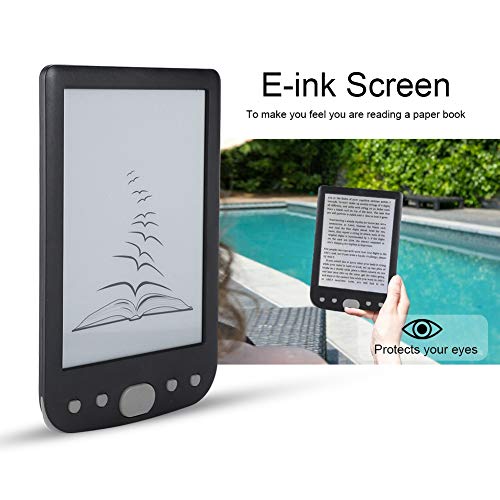 Ebook Reader, 6 Inch 800600 HD E Book Reader with E-Ink Screen and 2500MAH Large Battery Maximum 32GB TF Card for Student Worker(Gray)