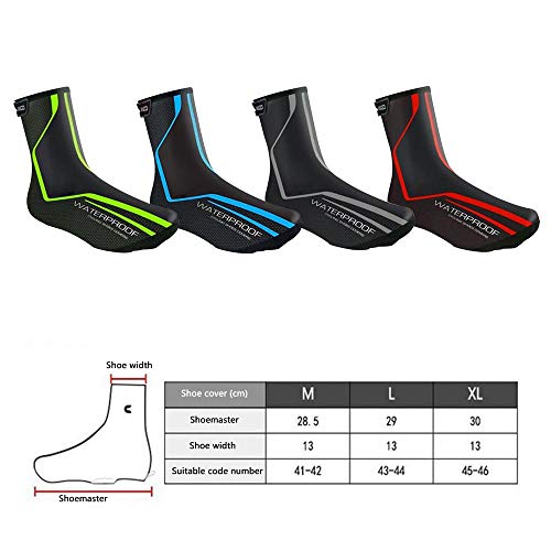 Umiwe Bike Shoe Covers, Rainproof Cycling Shoe Covers Outdoor Sports Windproof Warmer Overshoes Booties Covers for Men Women