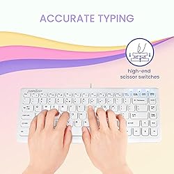Perixx PERIBOARD-407W US, Wired USB Mini Keyboard