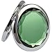KOLIGHT®Double Sides (One is Normal,Another is Magnifying) Portable Foldable Pocket Metal Makeup Compact Mirror Woman Cosmetic Mirror (Green)