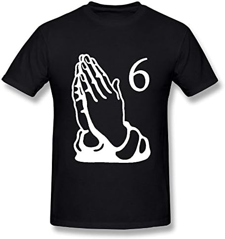 Edongquwe Mens Vintage Tshirts 6 Pray Hands OVO Drake Owl Black XL