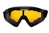 Mokale UV Protection Ski Goggles Outdoor Sports Ski Glasses CS Army Tactical Military Goggles Windproof Snowmobile Bicycle Motorcycle Protective Glasses with Adjustable Straps (Tawney)