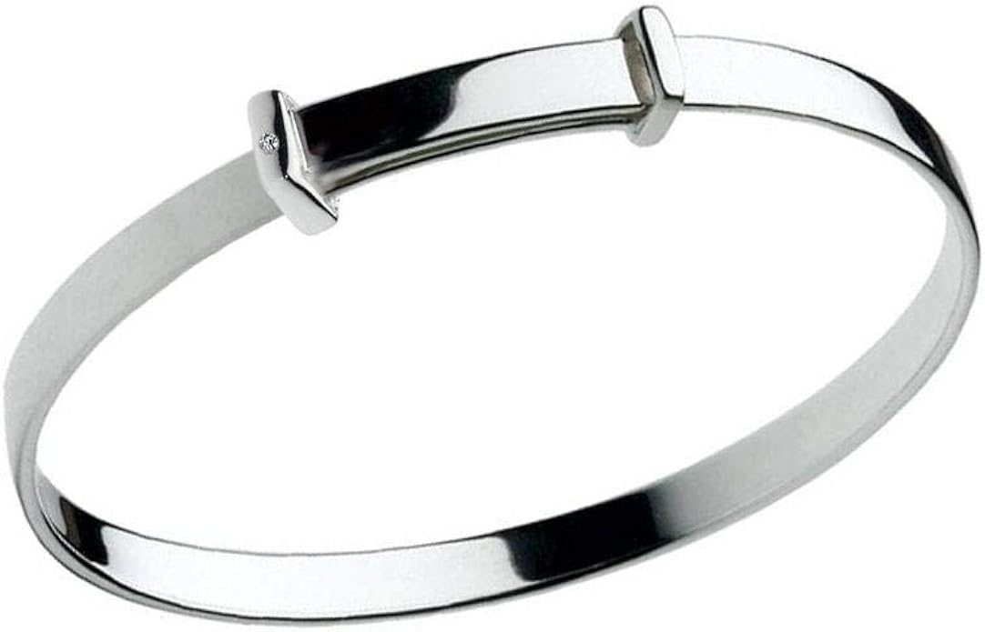 sterling silver christening bangle