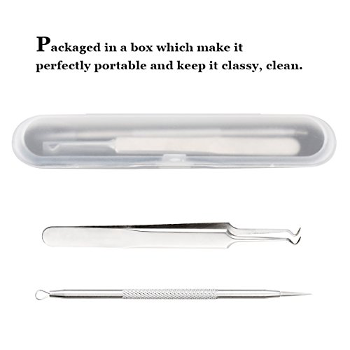 image for TailaiMei Blackhead & Splinter Remover Kit, Comedone Extractor Curved 