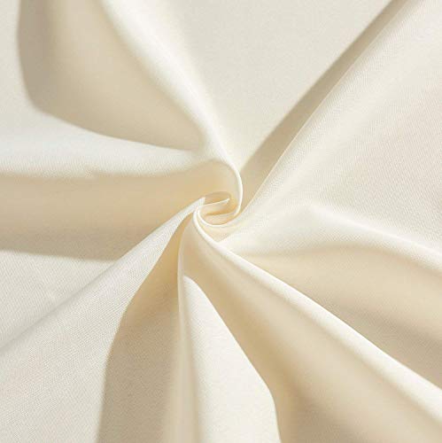 YEMYHOM 100% Polyester Spillproof Tablecloths for Round Tables 60 Inch Indoor Outdoor Camping Picnic Circle Table Cloth (Off White) - Thumbnail 4
