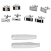 Velette Cuff Links & Collar Stays - Stainless Steel Combination Set with 4 Pairs of Cufflinks and 8 Collar Stays
