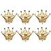 JANOU 6Pcs Gold Crown Balloons Foil Helium 30 Inch Crowns Balloons for Birthday Wedding Party Decoration