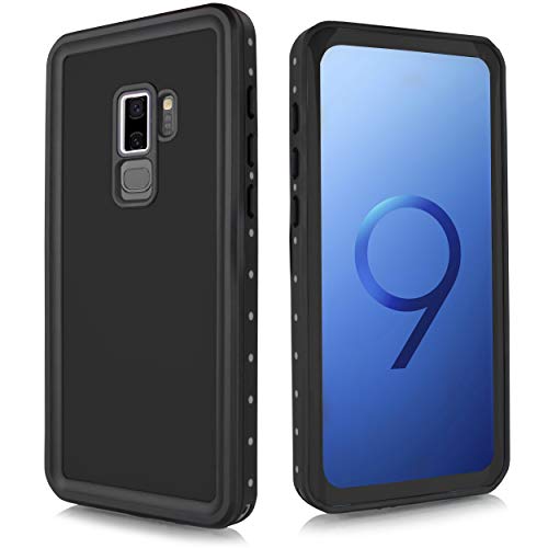 for Samsung Galaxy S9 Waterproof Case, Shock Proof Dust Proof Snow Proof Dirt Proof Phone Case Full Sealed IP68 Underwater (Black)