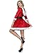 ADOMI Mrs Claus Costume for Women Christmas Costume Santa Dress Adult Hooded 2PCS Santa Clause Outfit Cosplay Suit for Holiday M