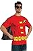 Rubies Men's DC Comics Robin Costume T-shirt With Cape and Mask for Themed Parties and Halloween, Red, Medium