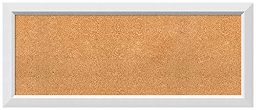 Amanti Art Natural Cork Board for Wall, 20x48 Vision Board with White Frame, Ov…