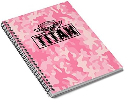 Titan Group Pink Camo Spiral Notebook - Ruled Line
