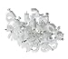100 Pack RG59 Coax Cat5 Cat6 Cable Wire Clips White 8mm Nail Clamps Straps Tacks (8mm/0.31'')