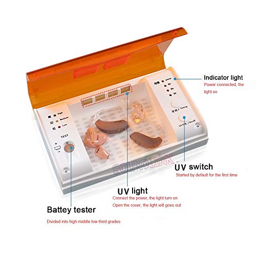 Hearing Aid Dryer - Multifunctional Hearing Aid Dehumidifier, DHL Free Shipping, Electrical UV Sanitizer Dry Case for Hearing Aids, Ear Mold, IEM, Cochlear Implantation