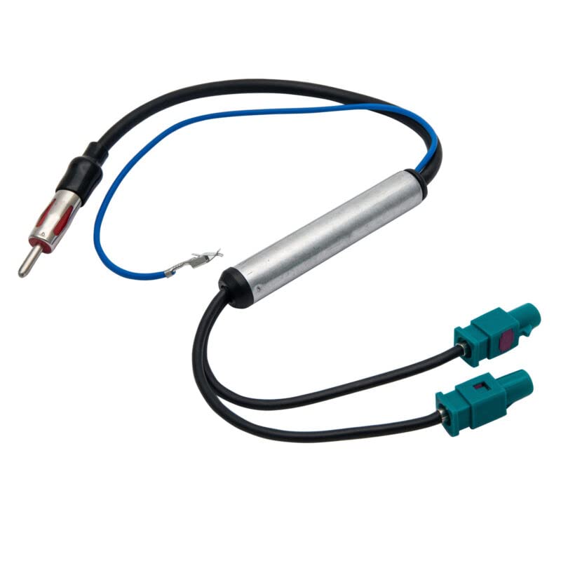 Baceyong Universal Diversity Twin Double Dual Fakra Din Aerial Antenna Adaptor Lead For AUD1 V-VV, Double Fakra Antenna Aerial Adaptor Adapter