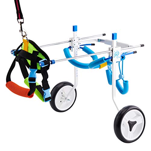 BEETLA Adjustable Pet Wheelchair for Small Dog Cat/Doggie/Puppy Walk, 2 Wheels Cart Pet Wheelchair for Handicapped Hind Legs - Thumbnail 5