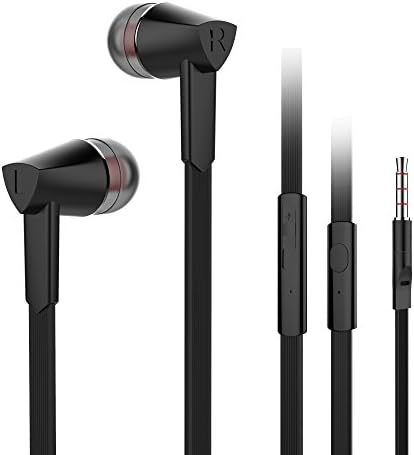 Smartspeed Wired Earphones In-line Volume Control Headphones In-ear Earbuds 3.5mm Jack High Compatibility for Most Devices Black