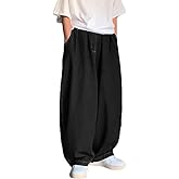 Nutriangee Men's Loose Fit Baggy Jeans Casual Streetwear Wide Leg Hip Hop Oversized Denim Pants