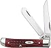 Case WR XX Pocket Knife Pocket Worn Old Red Bone Mini Trapper Item #784 - (6207 SS) - Length Closed: 3 1/2 Inches