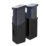 OWB Universal Magazine Holster | 9mm .40 Double Stack Mag Holder | Belt Clip | for Glock H&K Smith & Wesson Ruger Sig Sauer Taurus Beretta CZ and More Pistol Mag Pouch