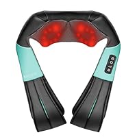 Nekteck Shiatsu Neck and Back Massager with Soothing Heat, Electric Deep Tissue 3D Kneading Massage Pillow for Shoulder Leg Full Body Muscle Pain Relief, Car Office and Home Use