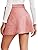 SheIn Women's Casual Faux Suede Side Tie Knot Warp Front A Line Mini Skirt