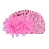 FEITONG(TM) Lovely Cute Flower Toddlers Infant Baby Girl Lace Hair Band Headband Headwear Hat Crochet (Pink)