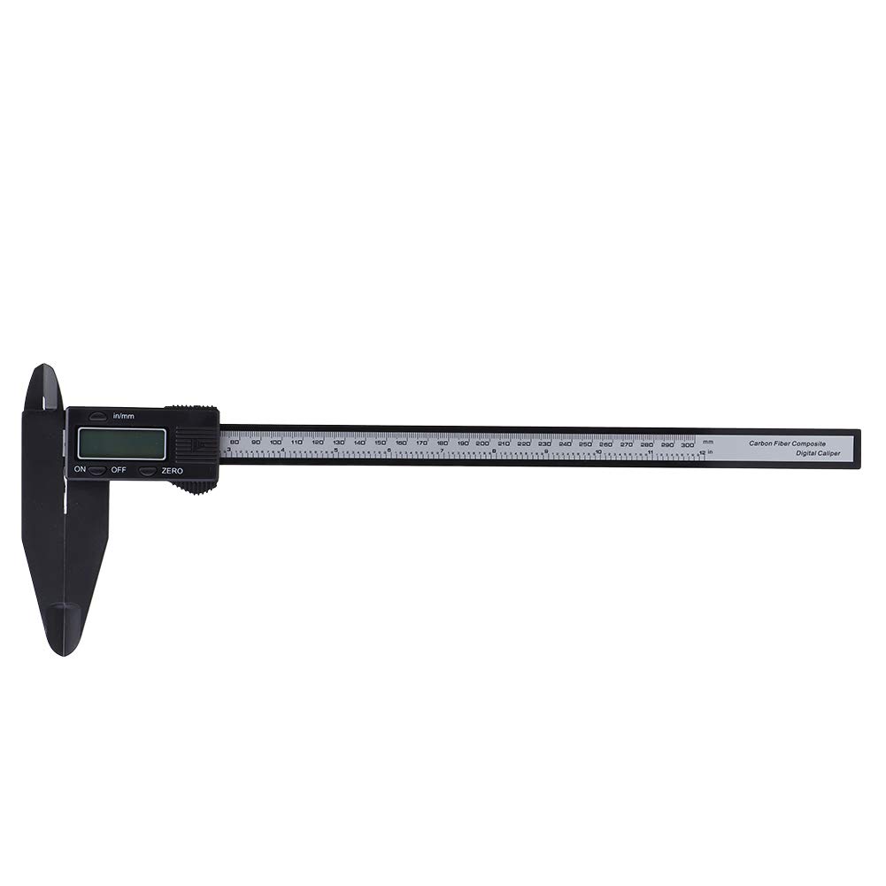 Digital Caliper, Long Jaw Inch/Millimeter Conversion Carbon Precise Ruler, Large LCD Screen Electronic Vernier Caliper (0-12 Inch/300mm)