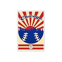 ArtsyCanvas Chicago Cubs Vintage Baseball Poster (12x18)