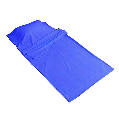 YUEDGE Travel And Camping Sheet Sleeping bag Liner Compact Sleep Bag And Sack For Travel, Youth Hostel, Picnic, Plane, Train(Blue)