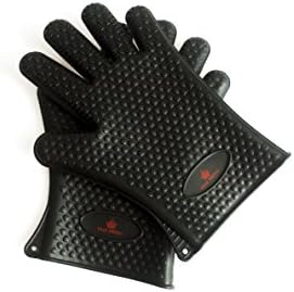 Hot Mitts, BBQ Gloves, Best Silicon Grilling Golves, Oven Mitts, Highly Recamended for, Barbecue Grills, Picnic, Grilling, Cooking Cleaning,Pot holders (Black)