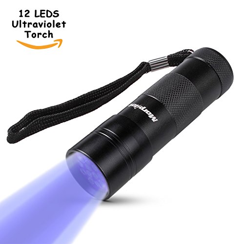 Morpilot UV 12 Leds Ultraviolet Blacklight Stain & Urine Detector Torch
