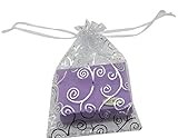SUNGULF 100pcs Organza Pouch Bag Drawstring 4x6