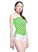 LemonGirl Women's Mesh Lingerie Fishnet Babydoll Mini Dress Free Size Green