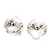 pewterhooter® women’s 925 Sterling silver stud earrings made with sparkling White crystal from Swarovski®. Gift box. Made in the UK. Hypoallergenic & Nickle Free for Sensitive Ears.