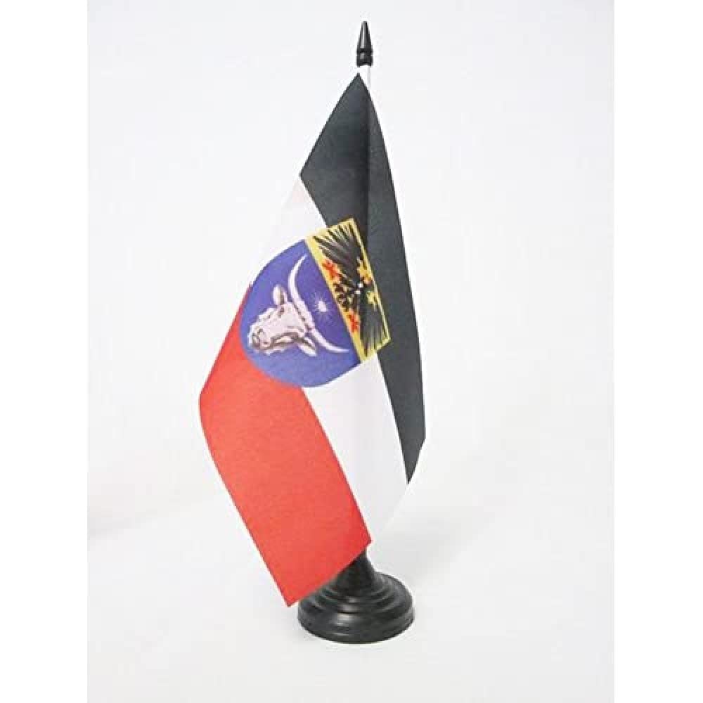 AZ FLAG German South-West Africa 1884-1915 Table Flag 5'' x 8'' - German Empire Office Decoration 100% Polyester 21 x 14 cm - Mini Desk Flag with Pole and Black Plastic Base