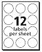 Avery Self-Adhesive Removable Labels, 1-Inch Diameter, White, Pack of 600 (5410)